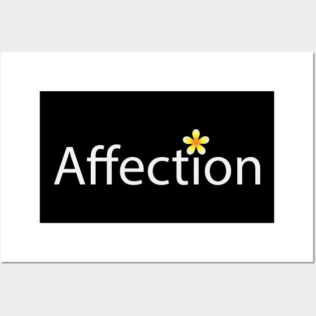 Affection text design Wall Art by BL4CK&WH1TE 